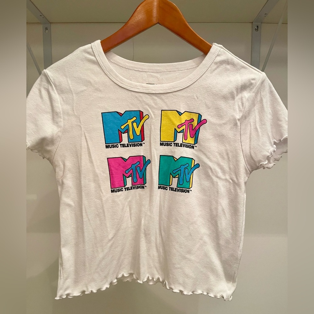 Vintage MTV Lettuce Hem Baby Tee